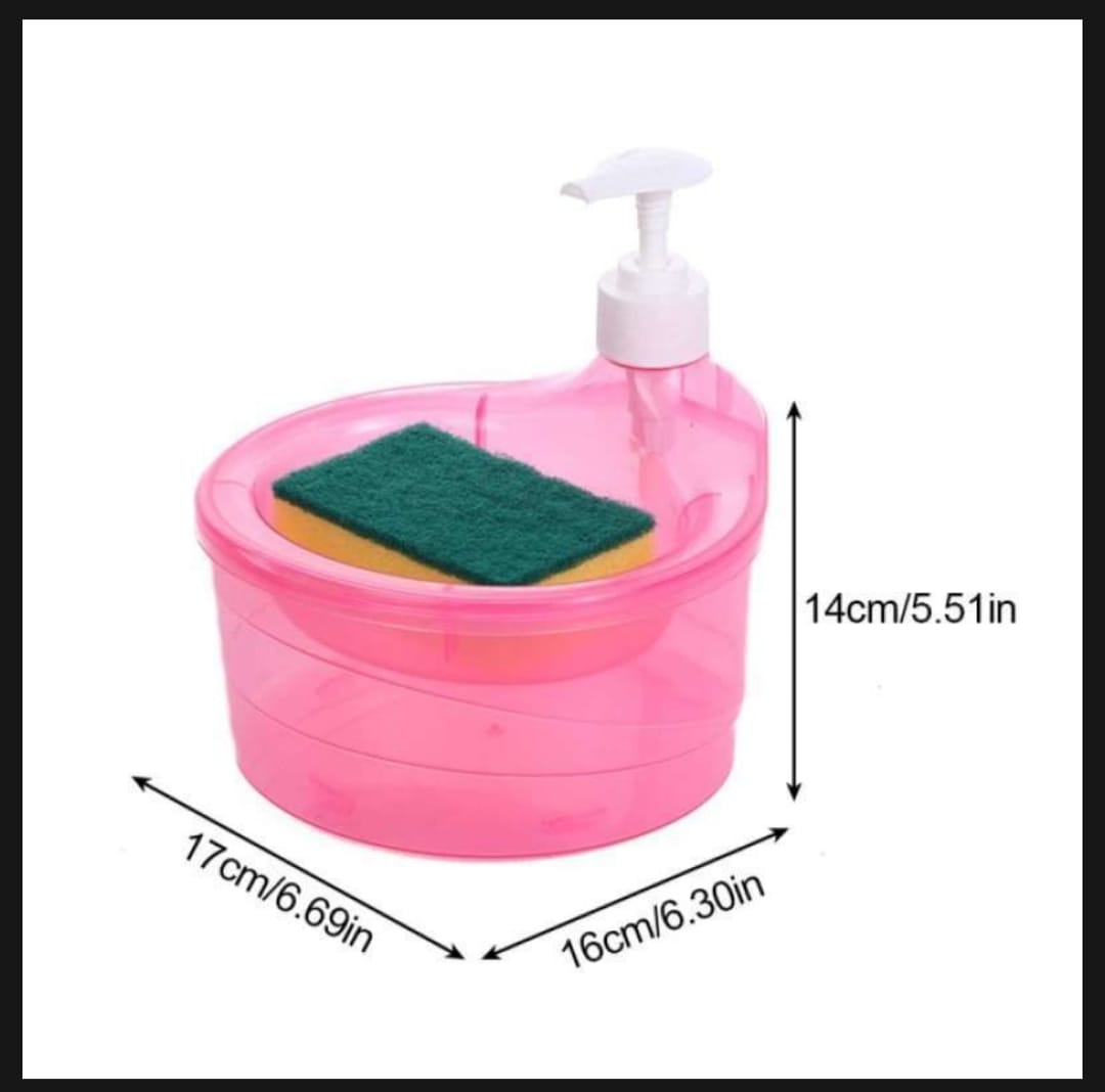 Transparent Kitchen Liquid Dispenser with Sponge (Mix/Random colour)