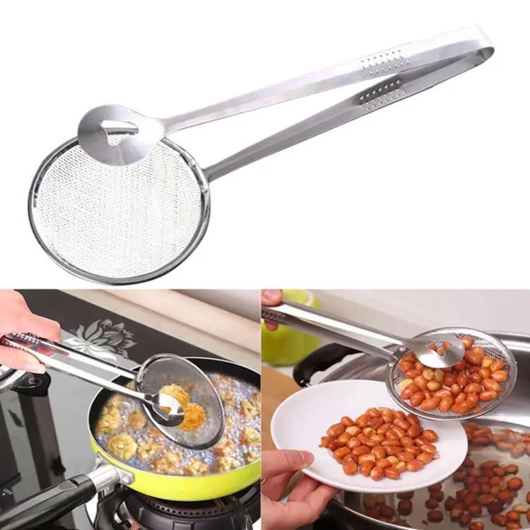 - Stainless Steel Frying Mesh Tong (with Shopper Packing)