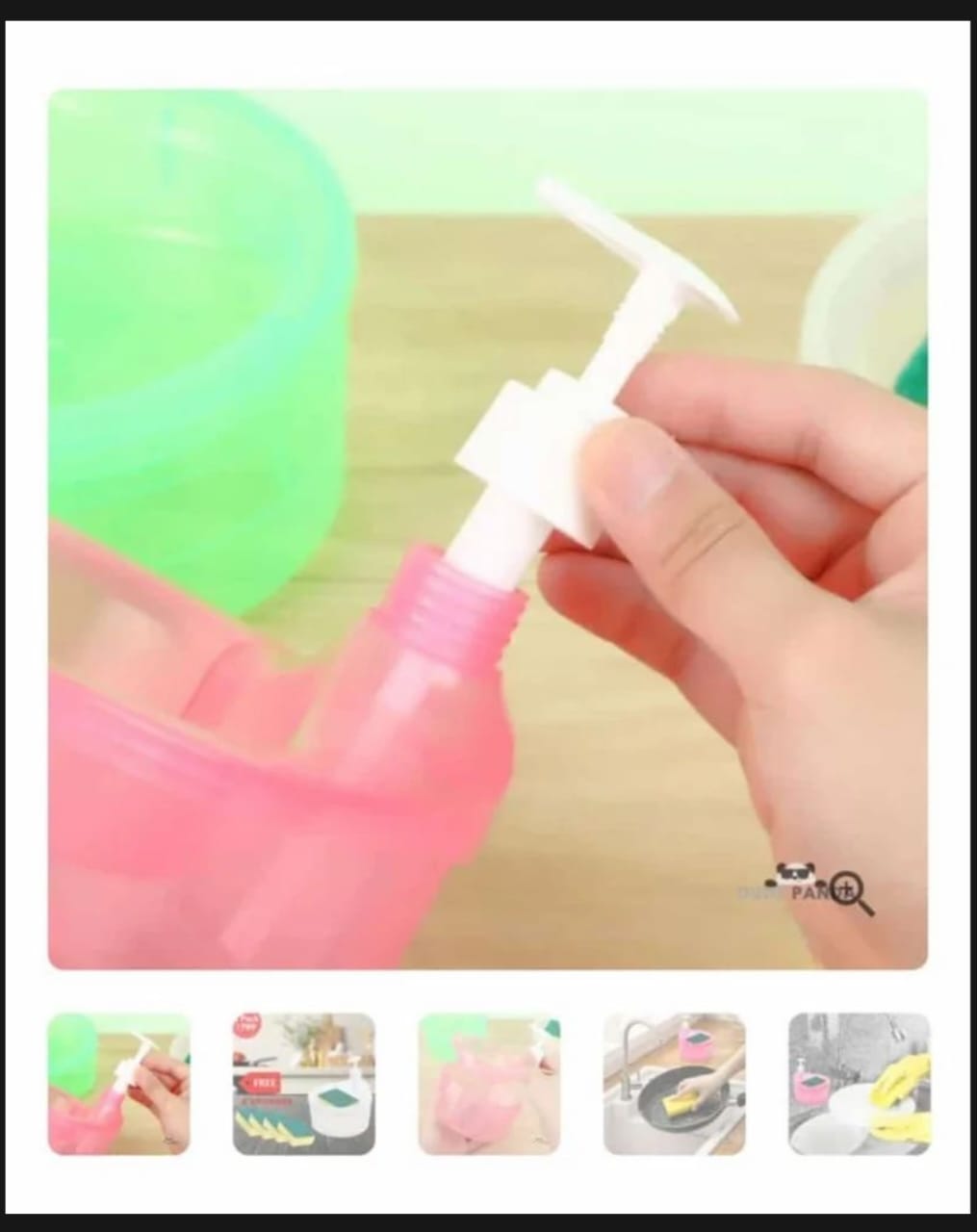 Transparent Kitchen Liquid Dispenser with Sponge (Mix/Random colour)